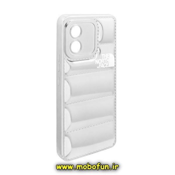 قاب گوشی Honor X5 4G آنر سیلیکونی ژله ای براق THE NORTH FACE پافر PC زیر بسته محافظ لنز دار نقره ای کد 33